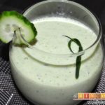 Crema fría de pepino y yogur griego, sugerencia de presentación