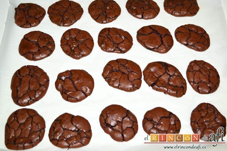 Cookies de chocolate brownie, sugerencia de presentación