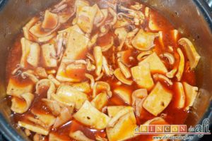 Calamares de mi abuela, remover bien