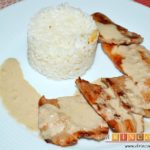Secreto con salsa de foie