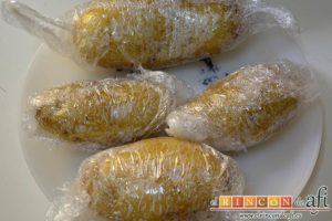 Bolitas de papas y bacon, cocinarlas en el microondas