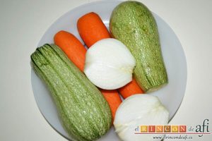 Albóndigas de verduras, preparar las verduras