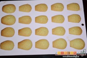 Madeleines, hornear
