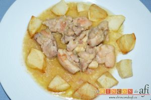 Pollo a la gloria, sugerencia de presentación