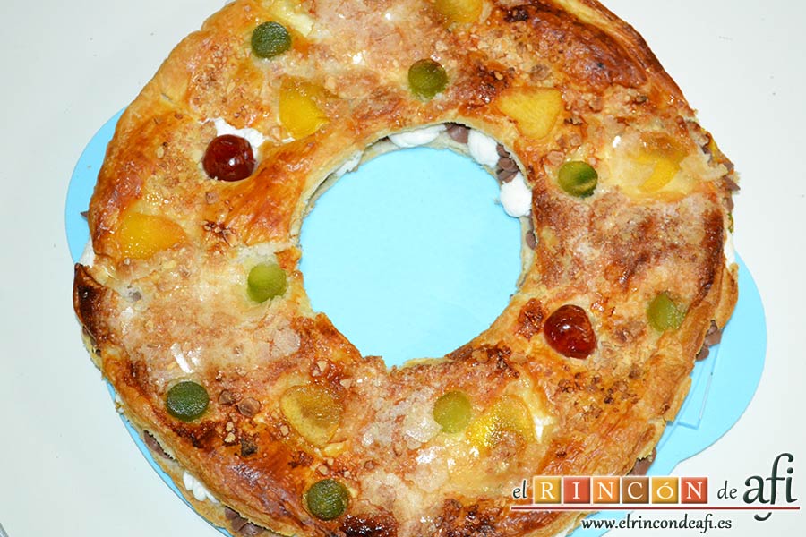 Roscón de hojaldre para Reyes