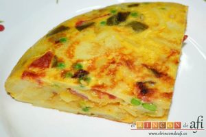 Tortilla a la paisana, sugerencia de presentación