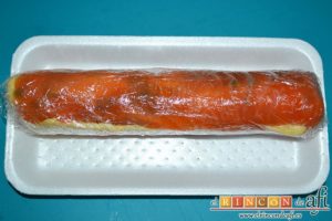 Rollo de salmón y tortilla, refrigerar