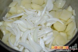 Zarangollo de Abarán, añadirlas