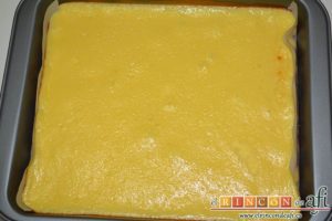 Cuadrados de tarta de queso, esperar a que se enfríe