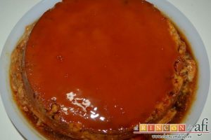 Flan de piña casero estilo Afi, desmoldar una vez frío