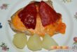 Filetes de atún rojo gratinados con mayonesa de pimientos del piquillo