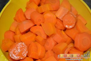 Flan de zanahoria, sancochar y escurrir