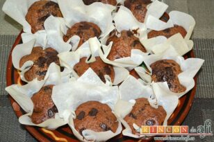 Muffins de Cola Cao para Iria, sugerencia de presentación