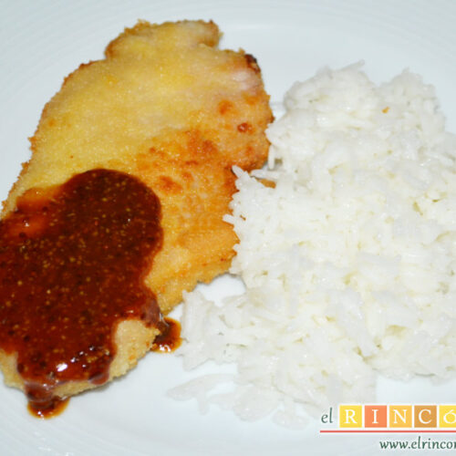 Lomo de cerdo con salsa estilo Tonkatsu