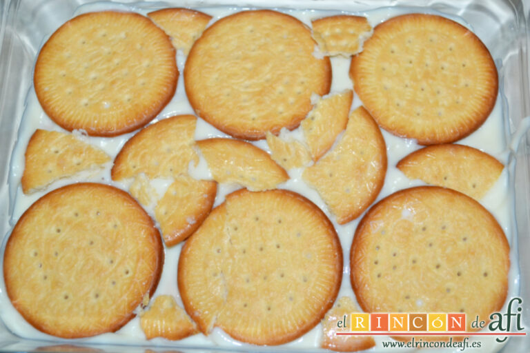 Postre de galletas con leche condensada y limón, paso a paso