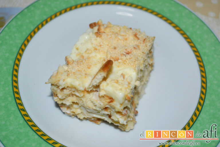 Postre de galletas con leche condensada y limón, sugerencia de presentación