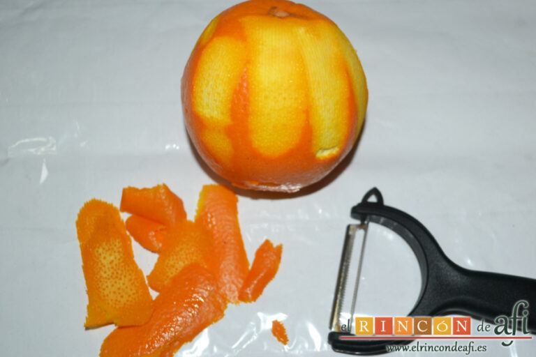 Coliflor con naranja, almendras y miel, receta paso a paso