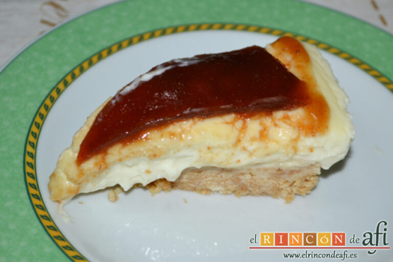Tarta de queso y membrillo, sugerencia de presentación