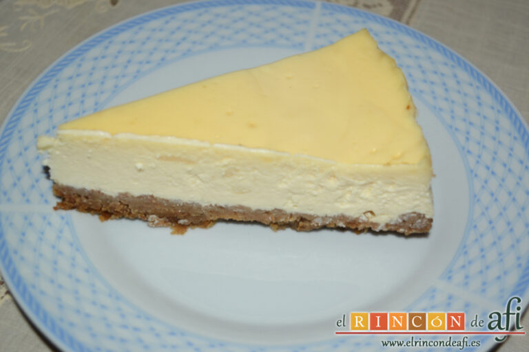 Tarta de queso New York cheesecake, sugerencia de presentación