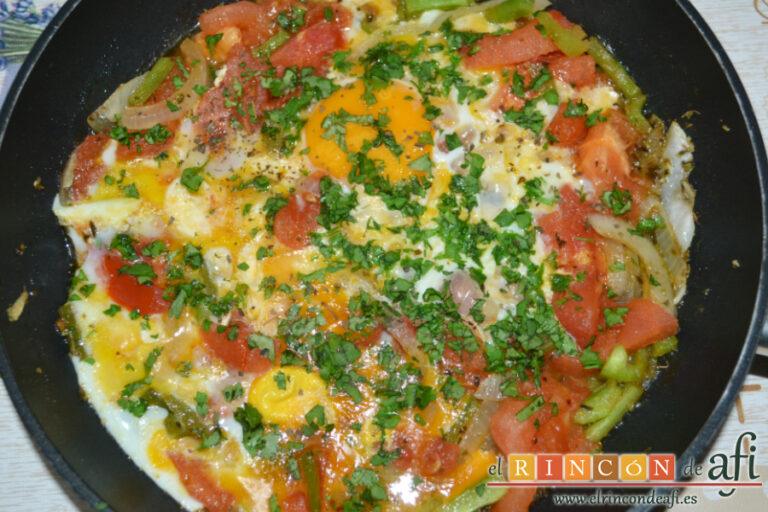 Shakshuka, sugerencia de presentación