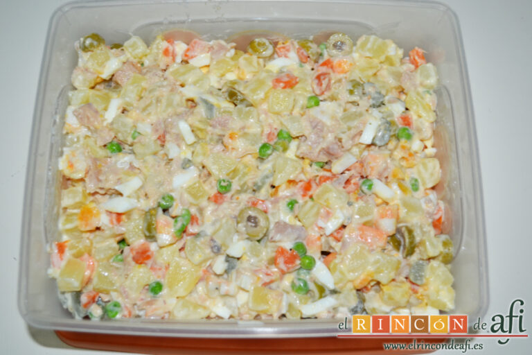 Ensaladilla Angelina, receta paso a paso