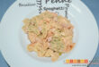 Farfalle tricolor con salsa de queso mascarpone