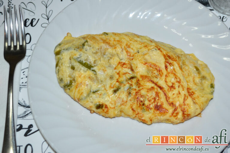 Tortilla de bacalao, sugerencia de presentación