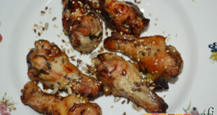 Alitas de pollo laqueadas con salsa Worcestershire