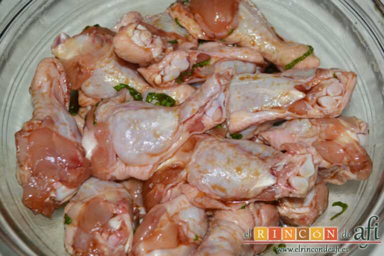 Alitas de pollo laqueadas con salsa Worcestershire, receta paso a paso