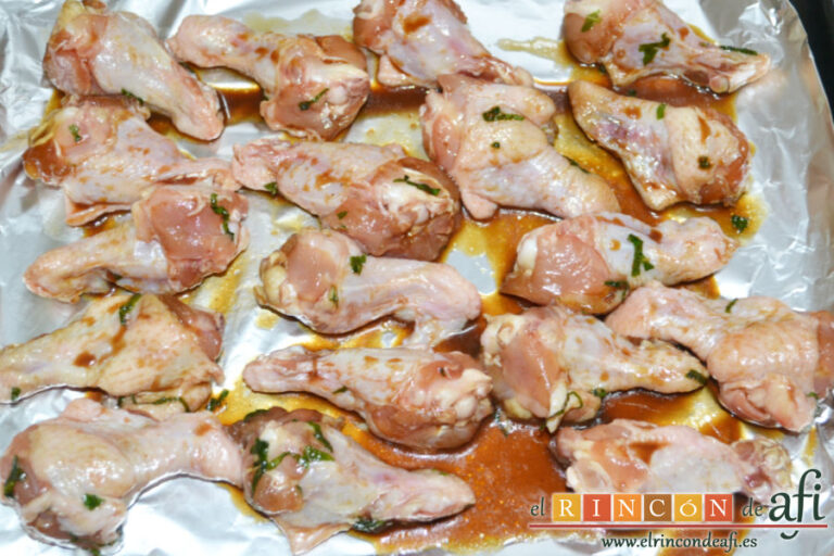 Alitas de pollo laqueadas con salsa Worcestershire, receta paso a paso