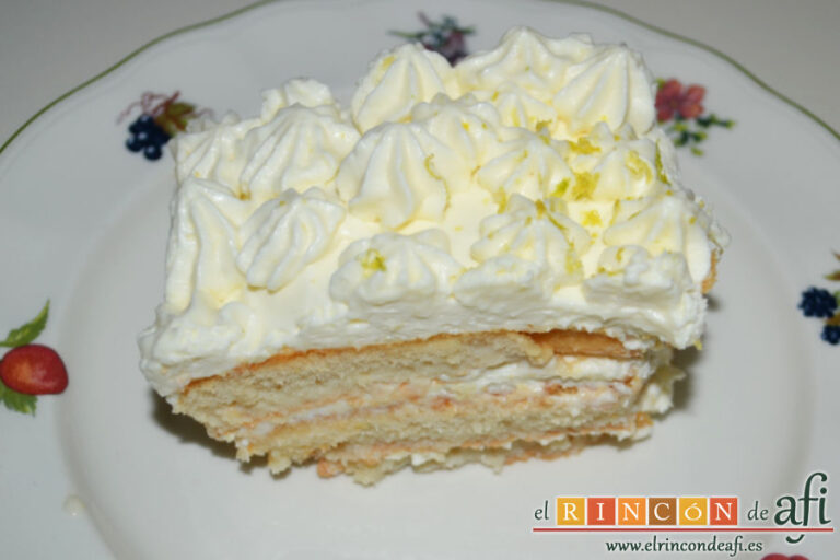 Pastel de limón y leche condensada, sugerencia de presentación
