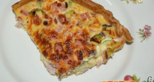 Quiche de jamón de pavo y calabacinos en airfryer