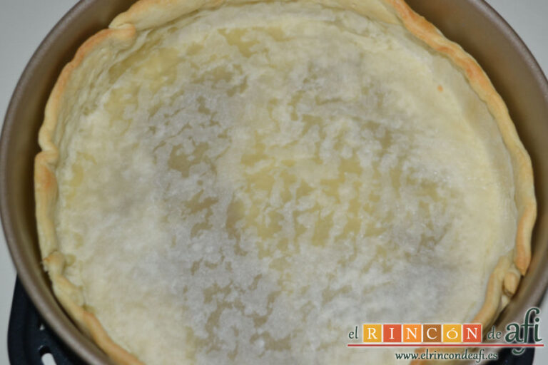 Quiche de jamón de pavo y calabacinos en airfryer, paso a paso