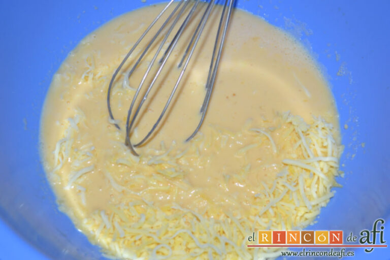 Quiche de jamón de pavo y calabacinos en airfryer, paso a paso