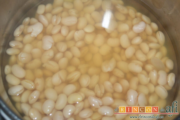 Judiones con choco, receta paso a paso