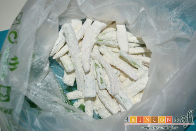 Palitos de verduras y salsa de yogur, receta paso a paso