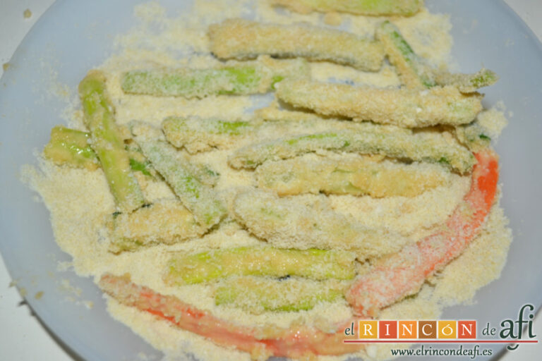 Palitos de verduras y salsa de yogur, receta paso a paso