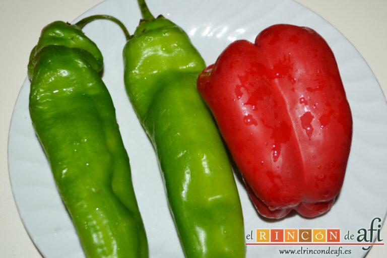 Bacalao con pimientos, receta paso a paso