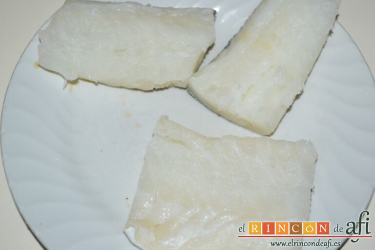 Bacalao con pimientos, receta paso a paso