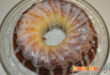 Bizcocho de yogurt 1,2,3 tipo bundt con glaseado de limón en airfryer